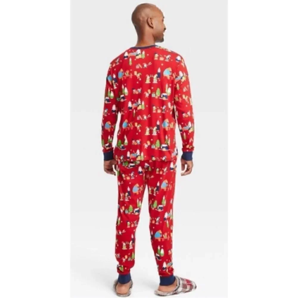 Wondershop Holiday Gnomes Print Matching Family Pajama Set Size L NWT